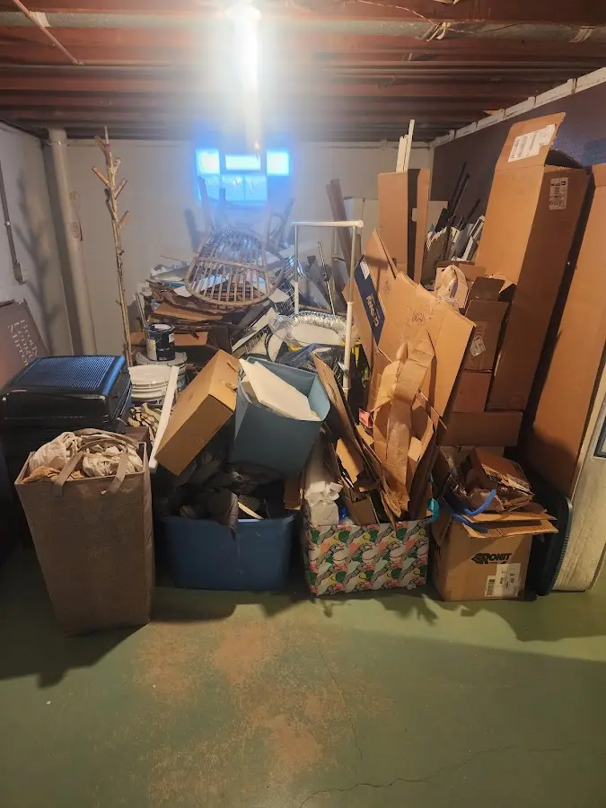 Roll-off dumpster container at job site for Concrete Dumpster Rental in Bradley Beach